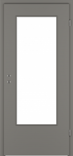 Zimmertür G-TEC staubgrau - mit DIN Lichtausschnitt