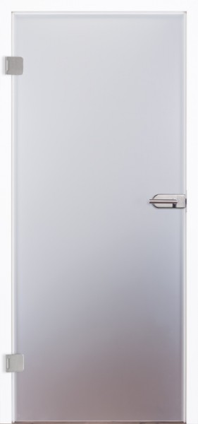 Ganzglastür Modell "Satinato" 1011, incl. Griffgarnitur