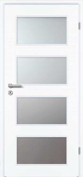 Zimmertür G-TEC Weißlack - mit Lichtausschnitt LA11