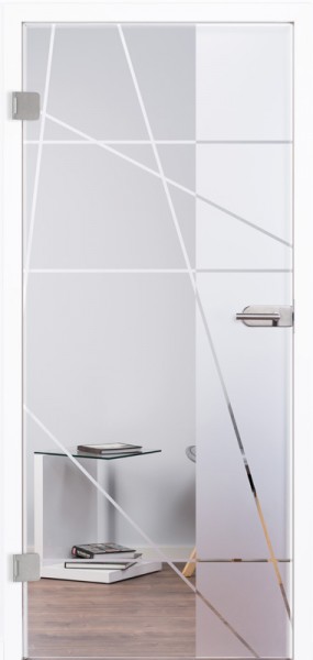 Ganzglastür Modell "Arko" 4204, incl. Griffgarnitur