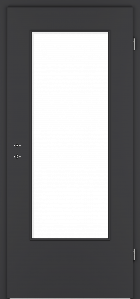 Zimmertür G-TEC graphitgrau - mit DIN Lichtausschnitt
