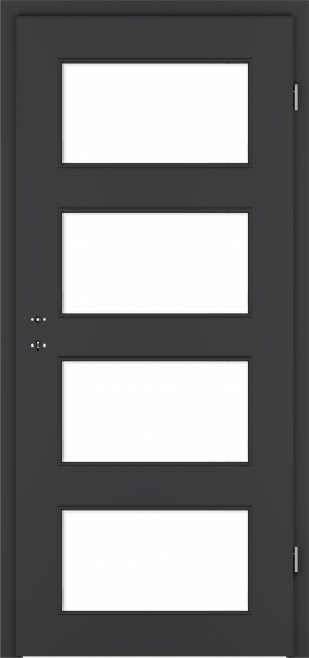 Zimmertür G-TEC graphitgrau - mit Lichtausschnitt LA11