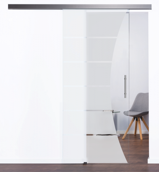 Glasschiebetür Modell "Cuts" 4045 mit LSD8