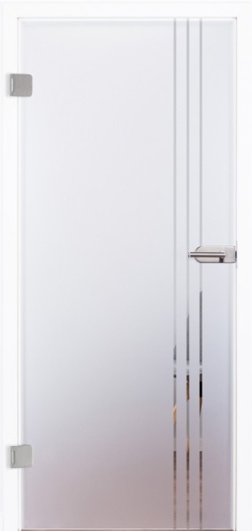 Ganzglastür Modell "Lines" 4220, incl. Griffgarnitur