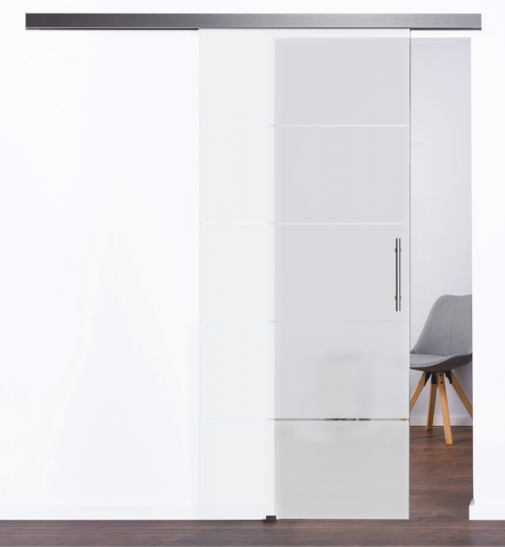 Glasschiebetür Modell "Slim" 4056-10 mit LSD8