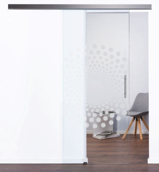 Glasschiebetür Modell "Points" 4202, mit LSD8