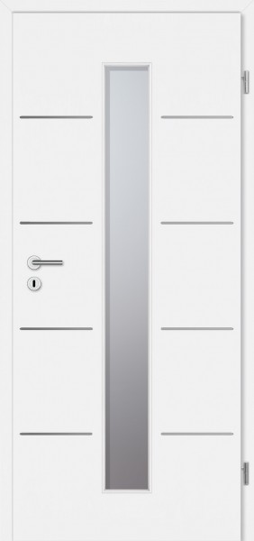 Designtür Corona C830 - LA4M / CePal Weißlack 9010