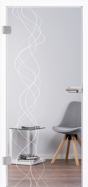 Ganzglastür Modell "String I" 7236, incl. Griffgarnitur