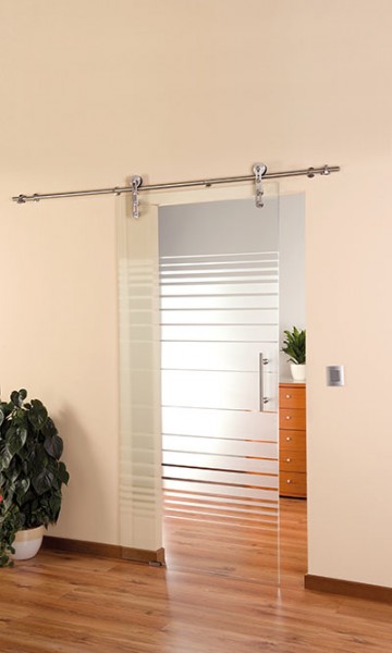 Glasschiebetür Modell "Lamelle" 4006 mit LSD3