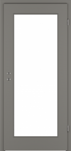 Zimmertür G-TEC staubgrau - mit Lichtausschnitt LA2