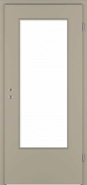 Zimmertür G-TEC seidengrau - mit DIN Lichtausschnitt