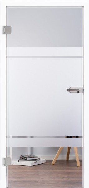 Ganzglastür Modell "Unit IV" 4209, incl. Griffgarnitur