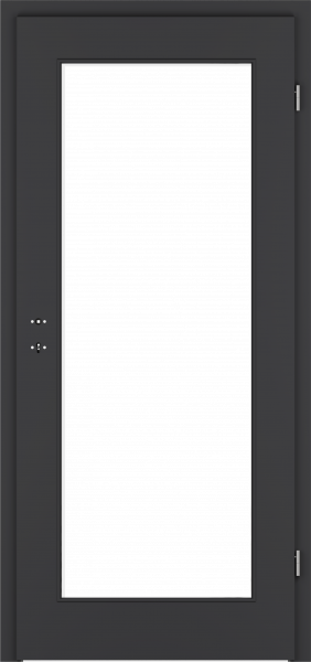 Zimmertür G-TEC graphitgrau - mit Lichtausschnitt LA2