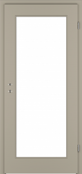 Zimmertür G-TEC seidengrau - mit Lichtausschnitt LA2